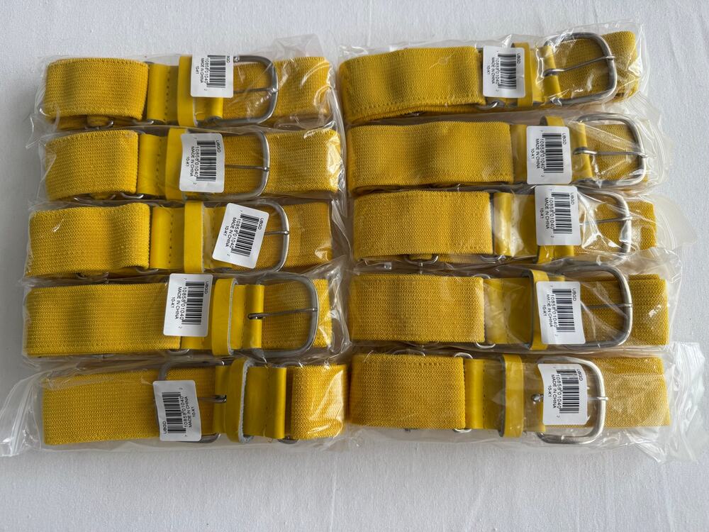 Champion Sports Gold Adjustable Uniform Belts Youth – Lot of 10 – New